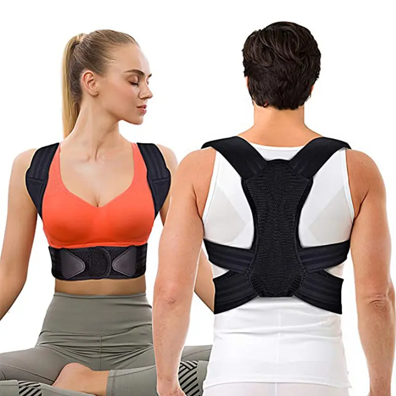 Posture Corrector Brace - Open-Shoulder & Breathable Back Support for Straighter Posture & Hunchback Prevention | Unisex Black Healthcare Tool