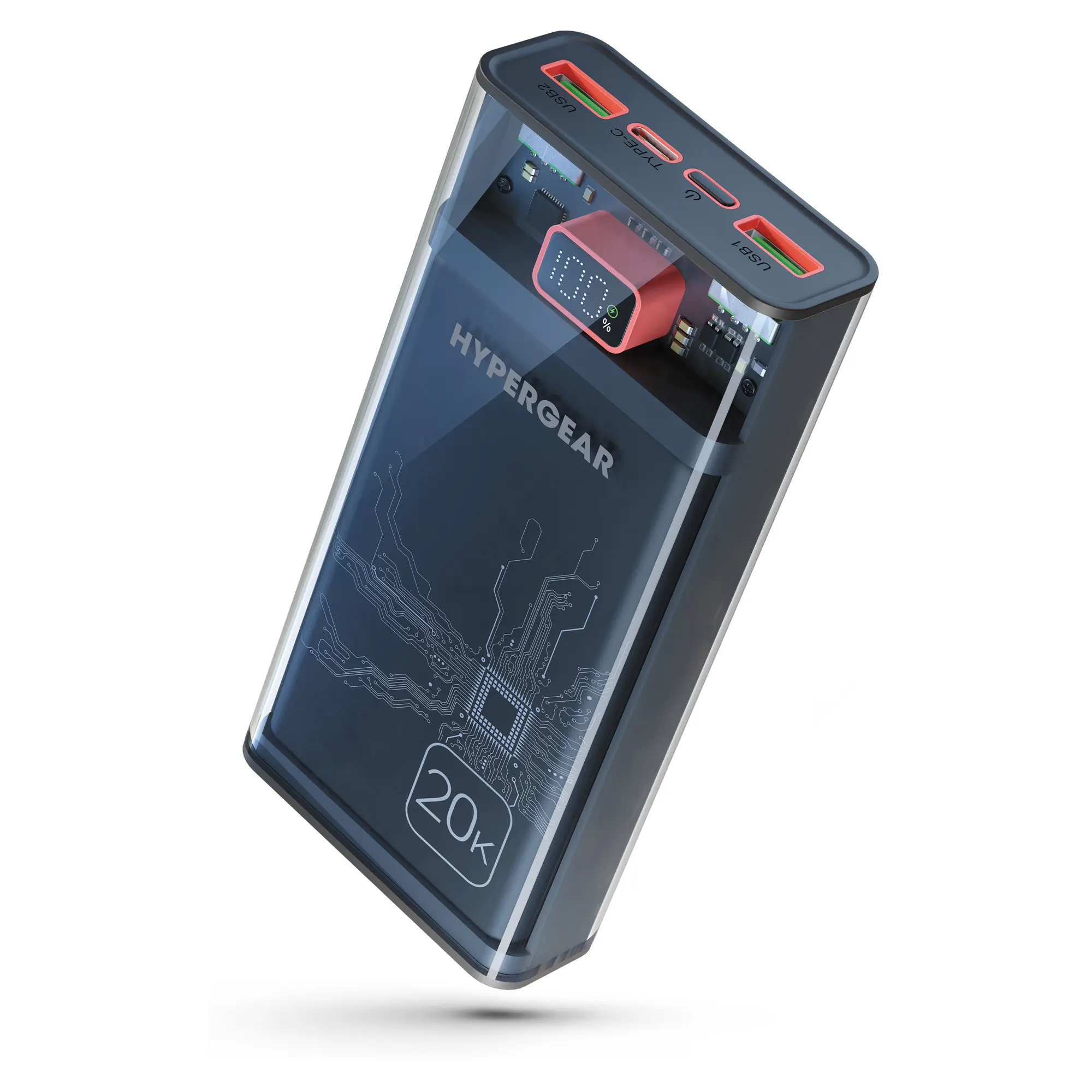 ClearCharge Transparent Fast Charge Power Bank with 20W USB-C PD