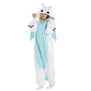 UnisexMenWomenToothlessDragonJumpsuitPajamasJumpsuit-CartoonAnimalsHalloweenandChristmasPartyCostumes,CozyCasualSleepwearsuit