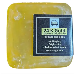 24 K Gold soap with Collagen & Arbutin  for Face and Body