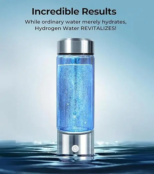 Hydrogen Water Bottle Generator with SPE PEM Technology Portable Rechargeable 3 Min Quick Electrolysis for Home Office Travel Exercise Gift for Love Revitalizes Hydration