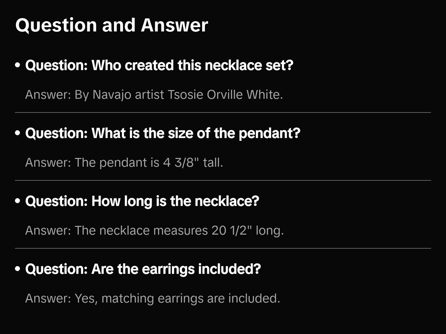 Native American Kingman Turquoise Necklace and Earrings Set