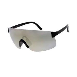 Frame & Optic Fashion Culture Unisex Gnarly Rimless Active Sport Shield Sunglasses (Silver)