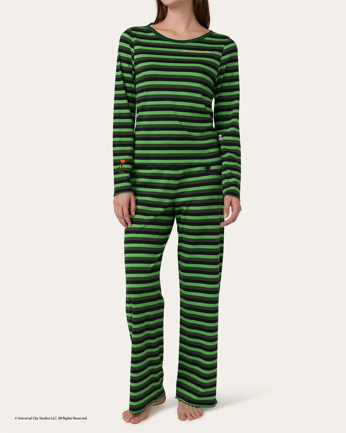 Elphaba Stripe Long PJ Set