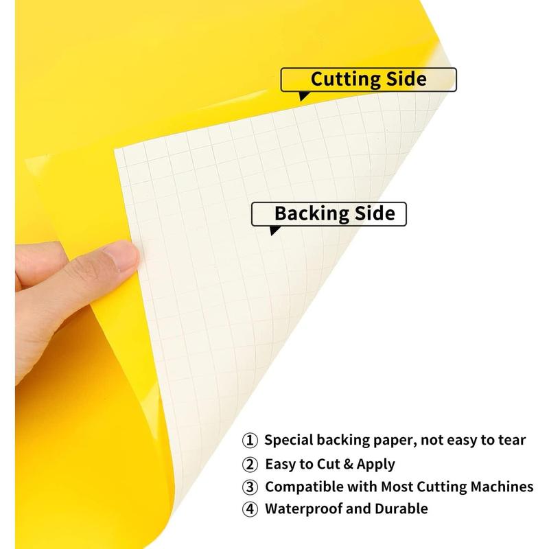 Permanent , Self Adhesive for Cricut 12" x 12", 25 Sheets for Decor, Logo, Banners, Window Graphics, Machine Permanent , Self Adhesive for Cricut 12" x 12", 25 Sheets for Decor, Logo, Banners, Window Graphics, Machine
