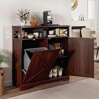 Dark Brown-1 x13 Gallons(A trash can and a shelf)