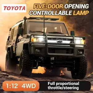 1/12 Toyota LC79 RC Rock Crawler 4x4 Off Road Truck 2.4GHz RTR Upgraded Chassis Hobby Grade RC Car with 2 Batteries Toy Gifts for Boys Girls Adults