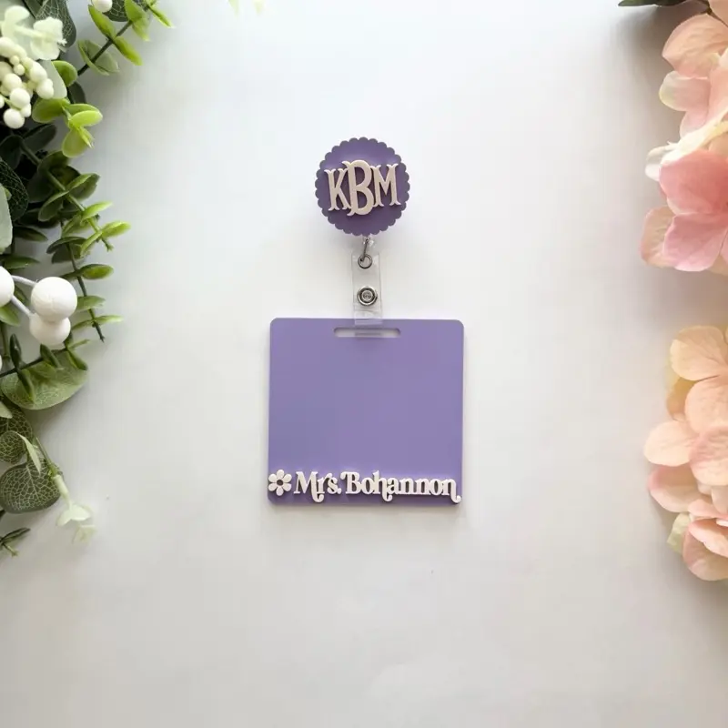 Size Horizontal-Matte Badge Buddy + Reel Charm Combo