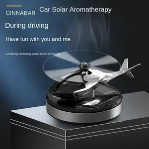 Car Air Freshener, Solar Powered Rotating Helicopter Aromatherapy Diffuser, Aviation Aluminum Alloy Indoor Decor, Car and Home Diffuser, Car Fragrance