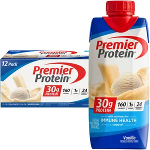 Premier Protein Shake – Full Option, 30g Protein, 11 Fl Oz (12 Ct), Low Sugar, High Protein Drink for Energy & Muscle Support!
