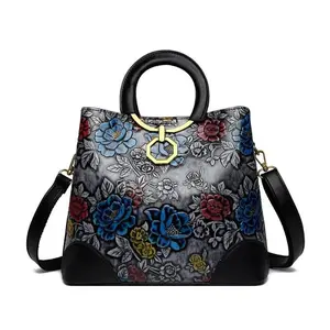 Z14-New embossed pattern fashion all-in-one crossbody tote