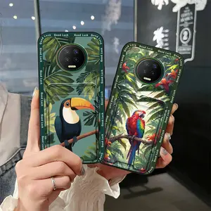 Anti-knock Waterproof Phone Case For Infinix X690/Note7 Anti-dust Cover Full wrap Silicone Back Cover TPU Durable Dirt-resistant Card sleeve Soft case Cartoon Card slot protective