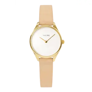Mini Lune - Gold - Sand Leather