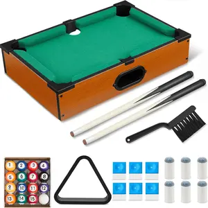 Mini Pool Table Set for Cats Small Portable Tabletop Billiards Game with 16 Balls 2 Billiard Sticks Complete Accessories for Home Office Desk