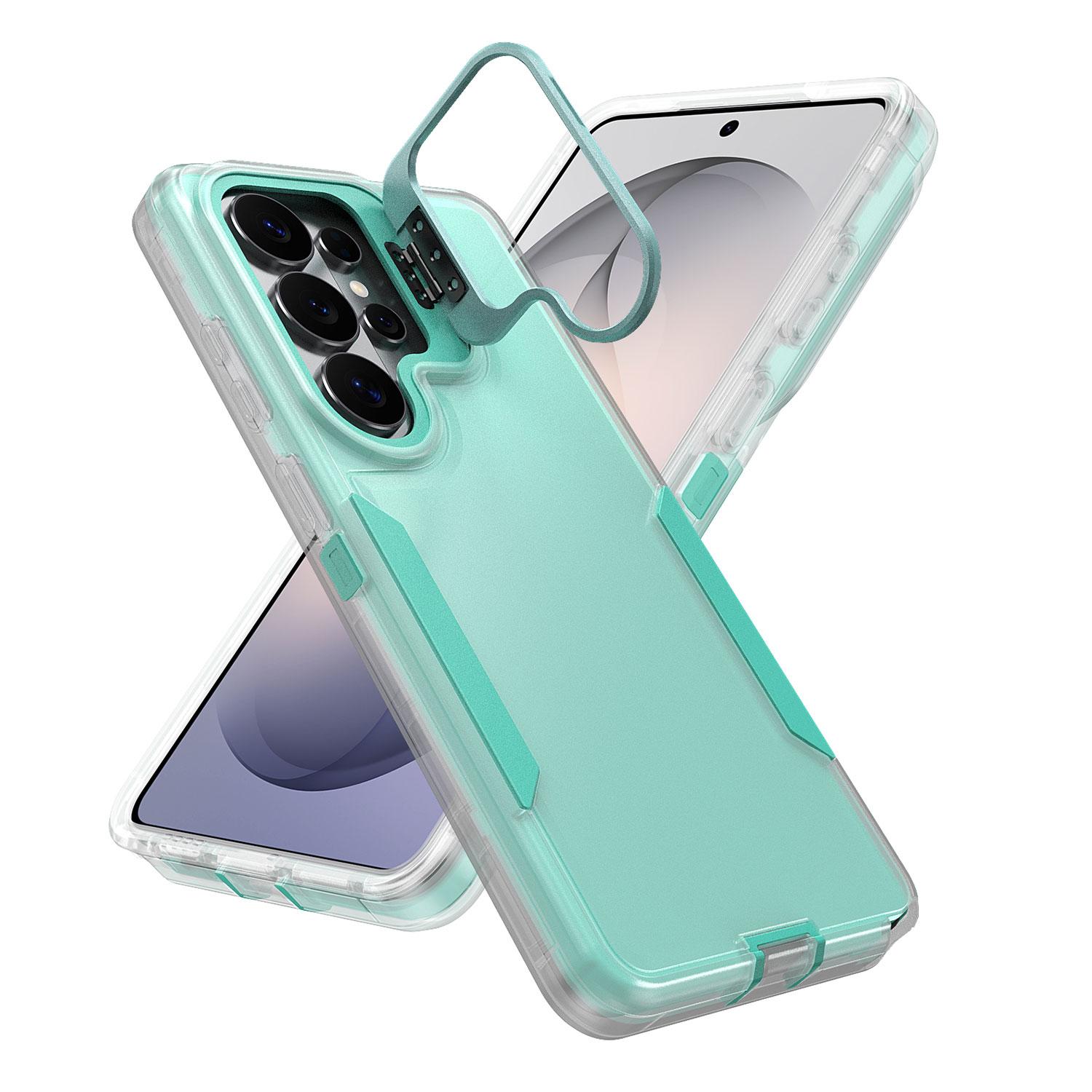 3-Layers Heavy Duty Defender Case for Samsung Galaxy S26 Ultra Plus S25 S24 S23 Ultra Plus, Built-in Camera Lens Kickstand, Shockproof Dropproof Bumper Case, Full Body Rubber Protective Phone Cover