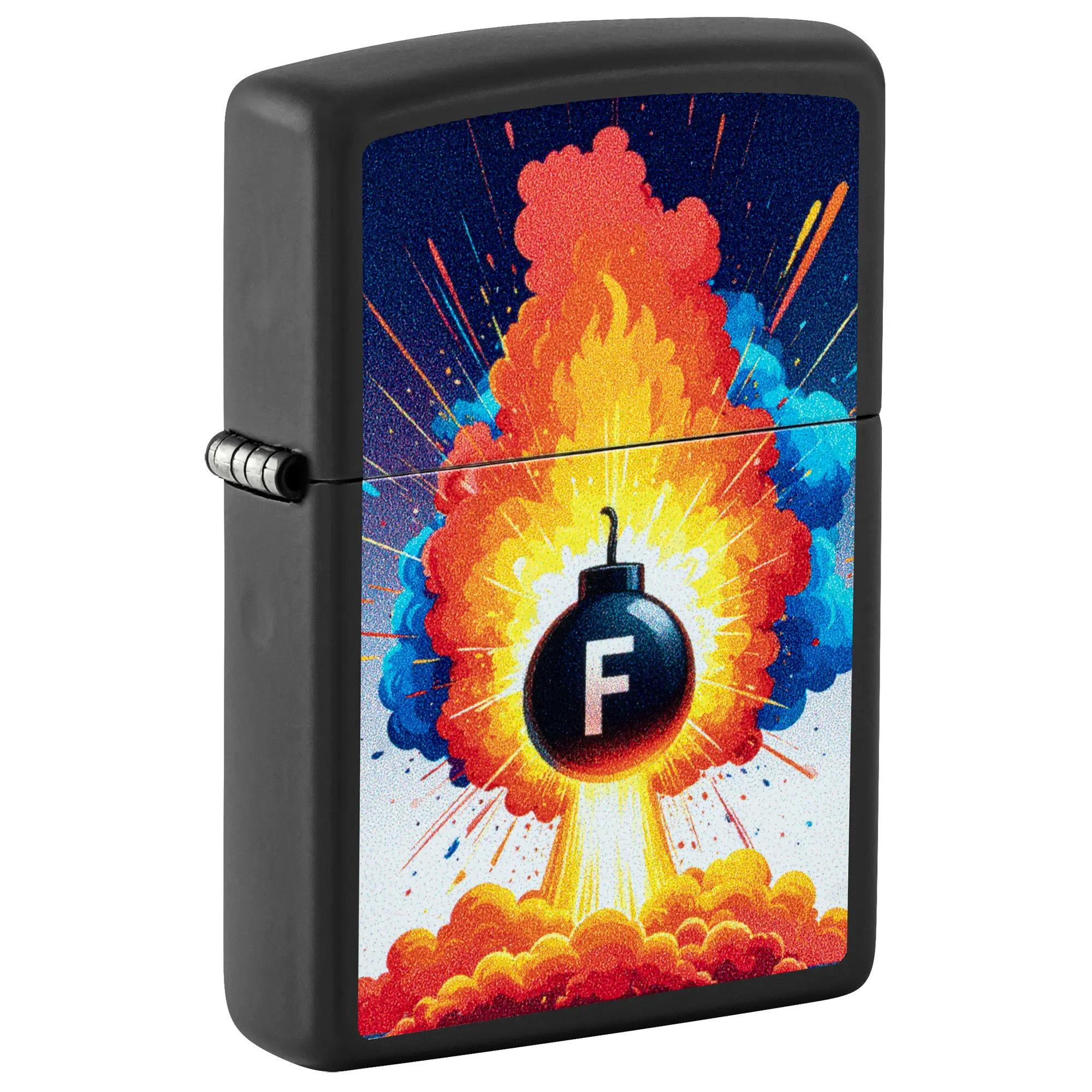 Zippo F Bomb Design Pocket Lighter - Made in USA