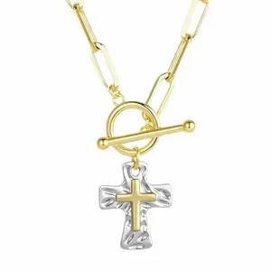The Hammered 'Steadfast Cross' Necklace jewelry