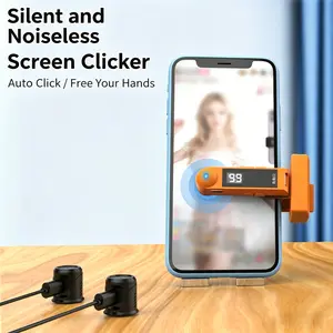2026 Silent Automatic Cellphone Screen Clicker, Mute Adjustable Intelligent Tapper, Smartphone-Mounted Mobile Tech Selfie Accessory for Live Streaming & Daily Use