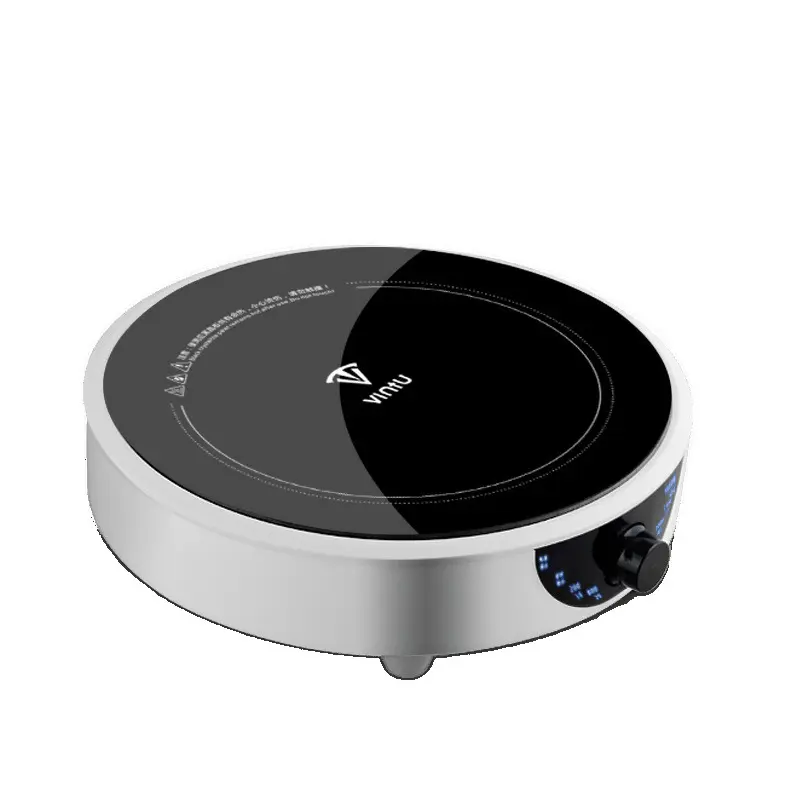 Round Shape Compact Mini Induction Cooker - 26x26cm High Power Multi-Cooking Stove, Overheat Safe, Heat Resistant, Portable, Suitable for Quick Dinners, Apartments, Dormitories, Compact And Mini Size