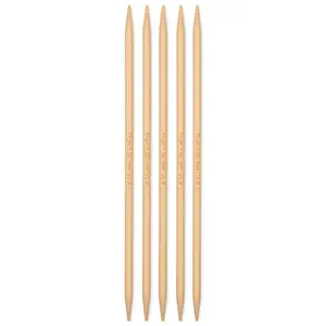 8" Double Point Knitting Needles, Bamboo