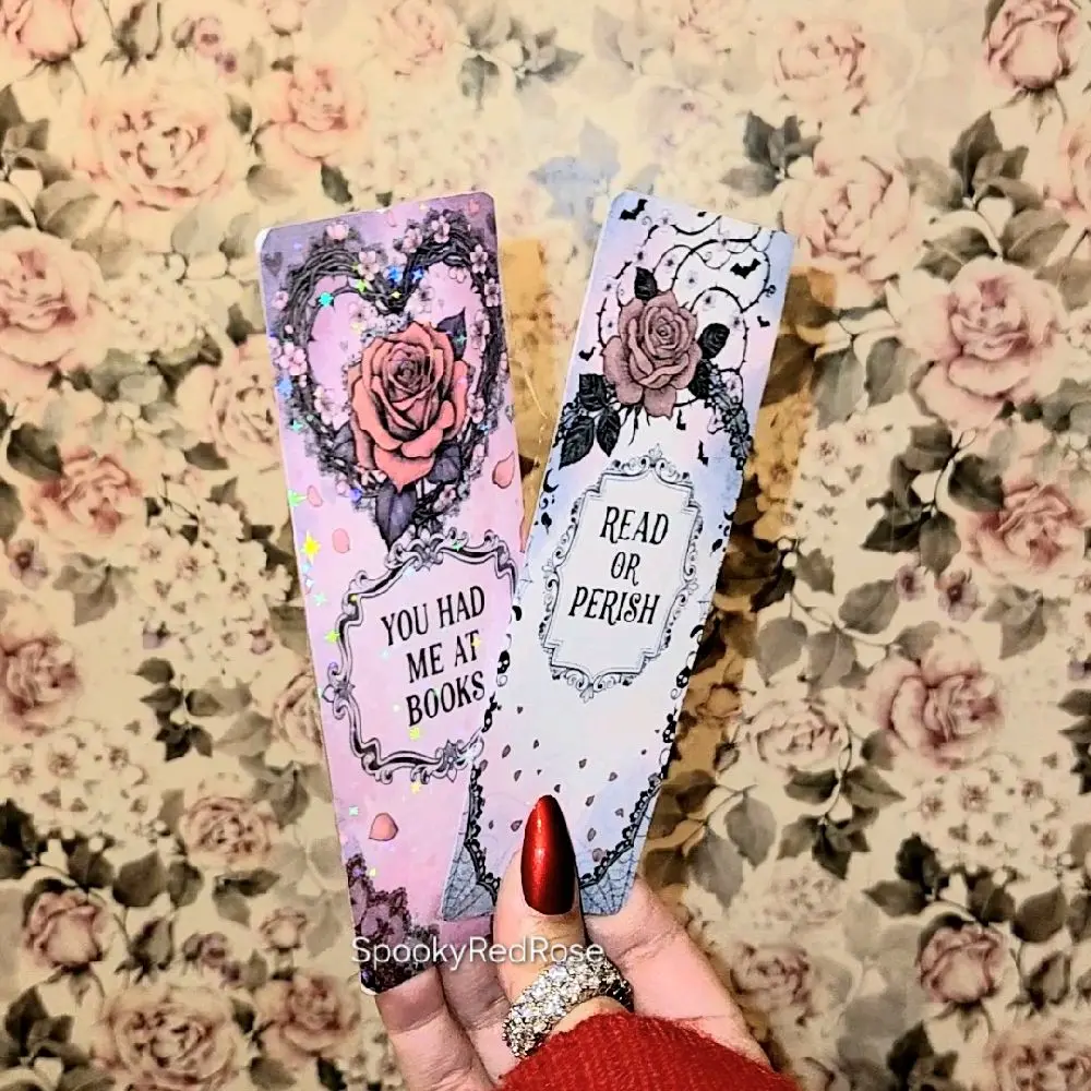 Spooky Rose Read or perish - Valentines love you had me at books  bookmark - simple book lover