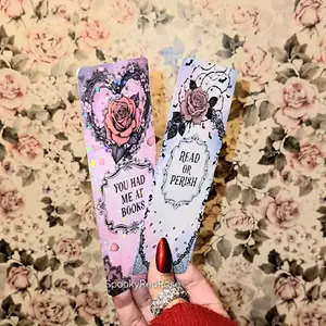 Spooky Rose Read or perish - Valentines love you had me at books  bookmark - simple book lover