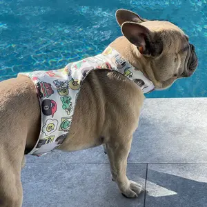 Cooling Vest for French Bulldogs and other dog breeds- Cute Printed Pup Jacket for Small to Medium Breed, Durable Summer Designer Pet Outfit