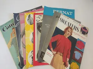Vintage Knitting Pattern Book Lot - 11 Total Books 1940s to 1960s