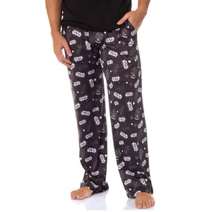 Star Wars Pajama Pants Men's Movie Logos And Spaceships Falcon Lounge Sleep Pajama Bottoms