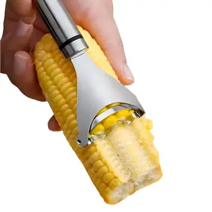 2 Corn peelers, stainless steel corn peelers, efficient removal of corn particles, ergonomic handle corn cutter, kitchen gadgets, reusable Hanging Peeling