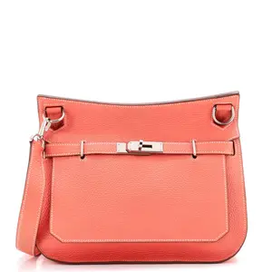 Pre-owned HERMÈS Leather Shoulder Bags Hermes Jypsiere Bag Clemence 28 by Rebag