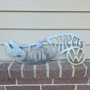 Hot Wheels Volkswagen Mancave Decor Sign - Metal Wall Art for Car Enthusiasts