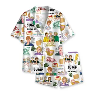 Golden Girls Pajama Set, Stay Golden Sleepwear, Shady Pines Pajamas, Funny TV Show PJs, Cozy Gift for Mom, Grandma, Girlfriend