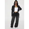 Vita Low Waist Stretch Baggy Jeans - Black Wash