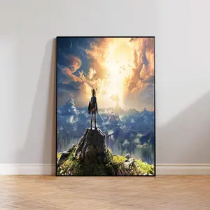 The Legend of Zelda Art, Zelda Poster, Game Room Decor, Video Game Art, Playroom