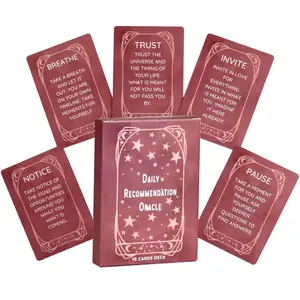 Daily Inspiration Oracle Cards Set, Affirmations Card Decks, 45 English Message Cards for Insight & Clarity, Ideal for Beginners, Parties & Gifts