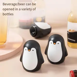 Penguin Shaped Bottle Opener, 1 Count Cute Penguin Design Bottle Cap Remover, Durable Kitchen Gadgets for Home Restaurant Use, Utensils