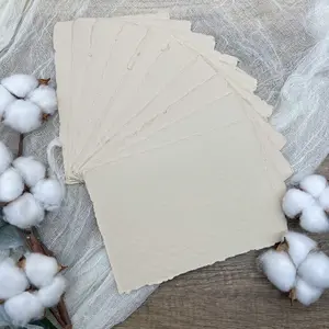 Beige Handmade Cotton Paper (Set of 10)