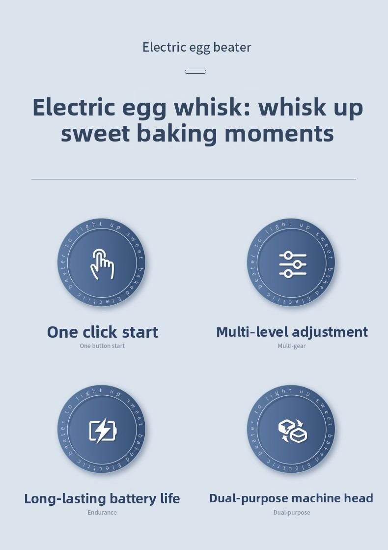 Handheld Milk Frother for Coffee, Rechargeable Electric Whisk with 3 Heads 3 Speeds Drink Mixer Foam Maker For Latte, Cappuccino, Hot Chocolate, Egg, Christmas Gifts，Black Friday Online Event