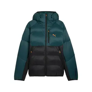 PUMA Mens Pumatech Primaloft Hooded Puffer Jacket Athletic Outerwear Casual - Green