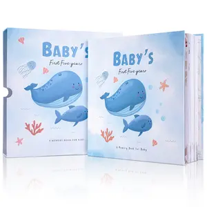 Baby Memory Book – 118 Page Children‘s Growth Journal, Gender Neutral Album for Boy or Girl, Gender Reveal Baby Shower Gift, Easter & Holiday Present