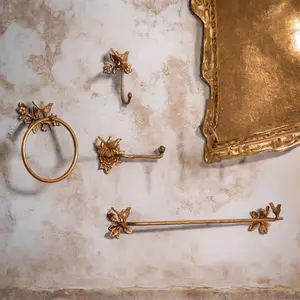 Brass Bird Bathroom Set - Antique Brass
