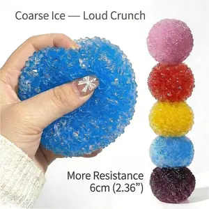 NNC4 Handcrafted Crystal Slushy Ball Squishy Toy — No‑Rebound Soft Squishy Stress Balls Grippie Set, Fidget Sensory Stress Relief for Relaxation, Anxiety & Therapy, ASMR Satisfying Gift Idea Party Favor Classroom Reward