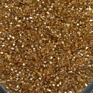 Gold Seed beads- Glass Beads- Beaded Jewelry Making, seed beads for jewelry making 4mm or 3mm | 450 grams per Pack