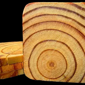 wooden drink coasters (4) with a mineral oil finish with epoxy stand/holder.
