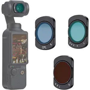 Pocket 4 Filter Set for   Pocket 3 Accessories Creator Combo,with CPL, Variable ND 2-32,Variable ND 64-512 Filters and Screen Protector,Kit for Landscape Photography