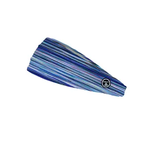 RAVEbandz The Pro - Wide Stretch Headband (Space Dye- Blue)