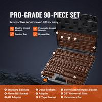 90PCS - 3/8'' SAE&Metric - CR-MO