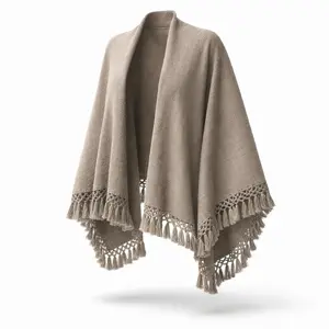 Rebosos Shawls with Macrame Tassels - Elegant and Crafted for Versatile Use - Perfect for Casual and Formal Settings