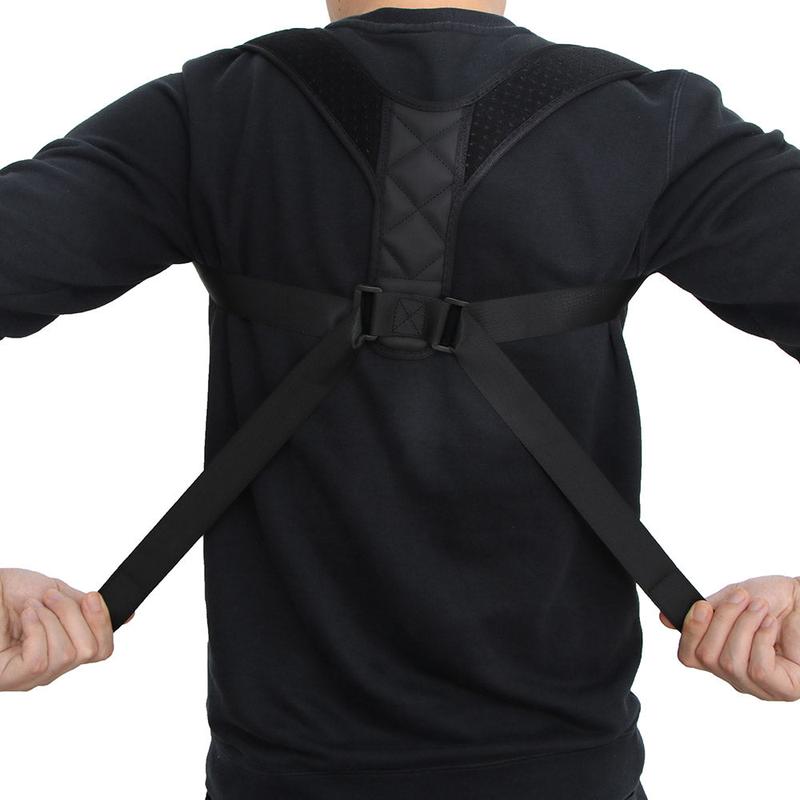 Posture Corrector Back with Adjustable Strap Support Brace Healthcare Black